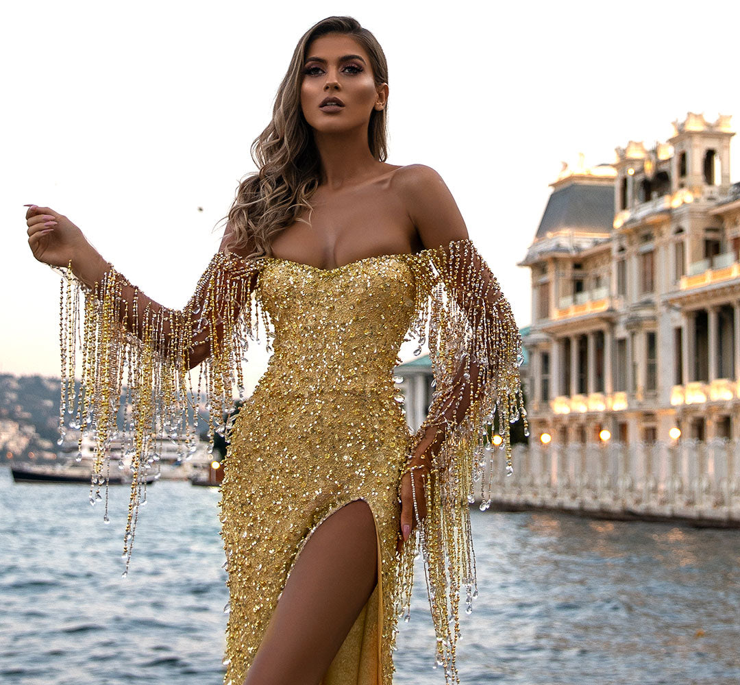 Long Golden Dress – ALBINA DYLA